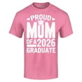 thumbnail image 1 of Shop4Ever Men's Proud Mom of a 2026 Graduate Graphic T-shirt XXXX-Large Azalea Pink, 1 of 5