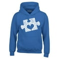 thumbnail image 1 of Shop4Ever Men's Puzzle Heart Autism Awareness Hooded Sweatshirt Hoodie Small Royal Blue, 1 of 5