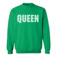 thumbnail image 1 of Shop4Ever Men's Queen African Pattern Style Crewneck Sweatshirt X-Large Irish Green, 1 of 5