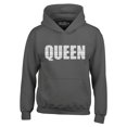 thumbnail image 1 of Shop4Ever Men's Queen African Pattern Style Hooded Sweatshirt Hoodie Large Charcoal, 1 of 5