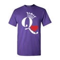 thumbnail image 1 of Shop4Ever Men's Queen of Hearts Graphic T-shirt Small Purple, 1 of 5