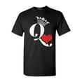 thumbnail image 1 of Shop4Ever Men's Queen of Hearts Graphic T-shirt X-Large Black, 1 of 5