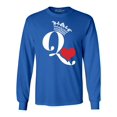 thumbnail image 1 of Shop4Ever Men's Queen of Hearts Long Sleeve Shirt Small Royal Blue, 1 of 5