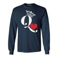 thumbnail image 1 of Shop4Ever Men's Queen of Hearts Long Sleeve Shirt XX-Large Navy, 1 of 5