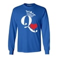 thumbnail image 1 of Shop4Ever Men's Queen of Hearts Long Sleeve Shirt XXX-Large Royal Blue, 1 of 5