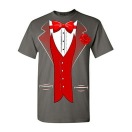 Valentine's Day Tuxedo Red Bow Tie T-Shirt Costume For Guys Valentine's Day Tuxedo Red Bow Tie T-Shirt Costume For Guys