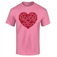 thumbnail image 1 of Shop4Ever Men's Red Heart Love Cloud Valentine's Day Graphic T-shirt XXXX-Large Azalea Pink, 1 of 5