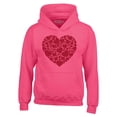 thumbnail image 1 of Shop4Ever Men's Red Heart Love Cloud Valentine's Day Hooded Sweatshirt Hoodie XXX-Large Heliconia Pink, 1 of 5