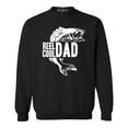 thumbnail image 1 of Shop4Ever Men's Reel Cool Dad Crewneck Sweatshirt Large Black, 1 of 5