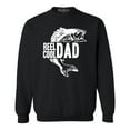 thumbnail image 1 of Shop4Ever Men's Reel Cool Dad Crewneck Sweatshirt X-Large Black, 1 of 5