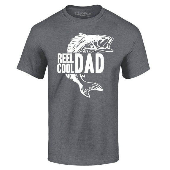 Shop4Ever Men's Reel Cool Dad Graphic T-shirt Small Dark Heather