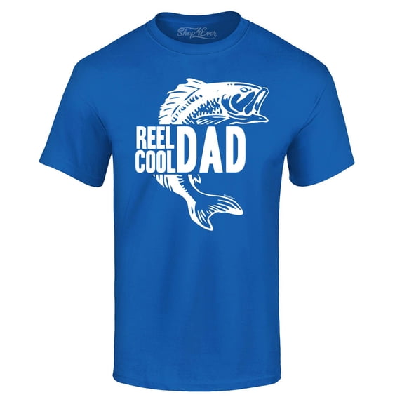 Shop4Ever Men's Reel Cool Dad Graphic T-shirt XXXX-Large Royal Blue