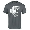 thumbnail image 1 of Shop4Ever Men's Reel Cool Dad Graphic T-shirt XXXXX-Large Charcoal, 1 of 5