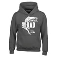 thumbnail image 1 of Shop4Ever Men's Reel Cool Dad Hooded Sweatshirt Hoodie Medium Charcoal, 1 of 5