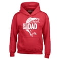 thumbnail image 1 of Shop4Ever Men's Reel Cool Dad Hooded Sweatshirt Hoodie Small Red, 1 of 5