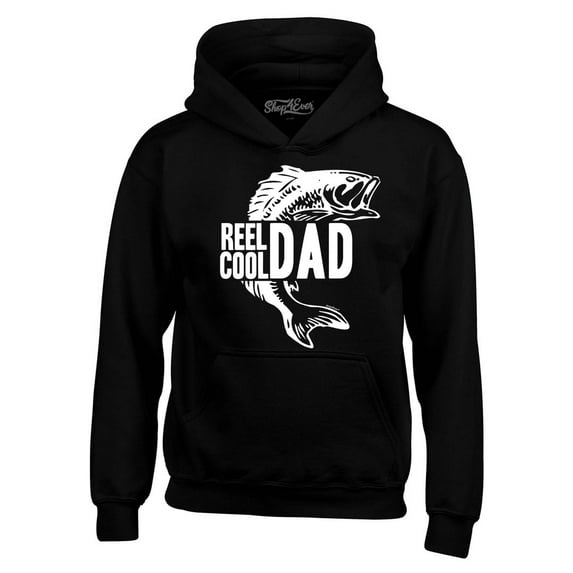 Shop4Ever Men's Reel Cool Dad Hooded Sweatshirt Hoodie XXXX-Large Black