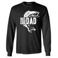 thumbnail image 1 of Shop4Ever Men's Reel Cool Dad Long Sleeve Shirt 2XL Black, 1 of 5