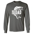 thumbnail image 1 of Shop4Ever Men's Reel Cool Dad Long Sleeve Shirt Small Charcoal, 1 of 5