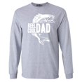 thumbnail image 1 of Shop4Ever Men's Reel Cool Dad Long Sleeve Shirt XXX-Large Sports Grey, 1 of 5
