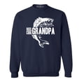 thumbnail image 1 of Shop4Ever Men's Reel Cool Grandpa Crewneck Sweatshirt XXX-Large Navy, 1 of 5