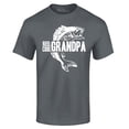 thumbnail image 1 of Shop4Ever Men's Reel Cool Grandpa Graphic T-shirt X-Large Charcoal, 1 of 5