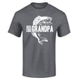 thumbnail image 1 of Shop4Ever Men's Reel Cool Grandpa Graphic T-shirt XX-Large Dark Heather, 1 of 5