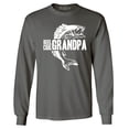 thumbnail image 1 of Shop4Ever Men's Reel Cool Grandpa Long Sleeve Shirt XXX-Large Charcoal, 1 of 5