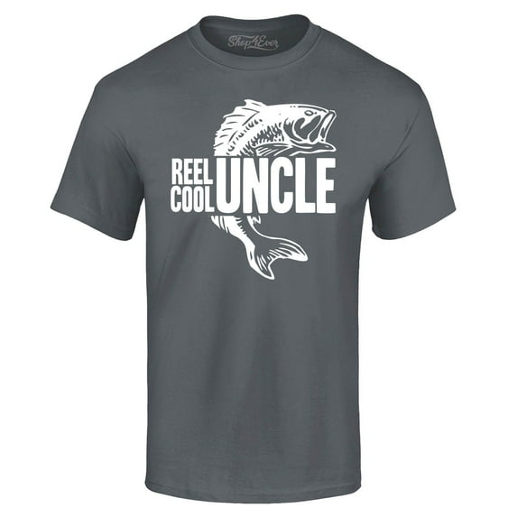 Shop4Ever Men's Reel Cool Uncle Graphic T-shirt XX-Large Charcoal