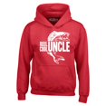 thumbnail image 1 of Shop4Ever Men's Reel Cool Uncle Hooded Sweatshirt Hoodie Large Red, 1 of 5