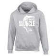 thumbnail image 1 of Shop4Ever Men's Reel Cool Uncle Hooded Sweatshirt Hoodie Large Sports Grey, 1 of 5