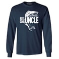 thumbnail image 1 of Shop4Ever Men's Reel Cool Uncle Long Sleeve Shirt Large Navy, 1 of 5