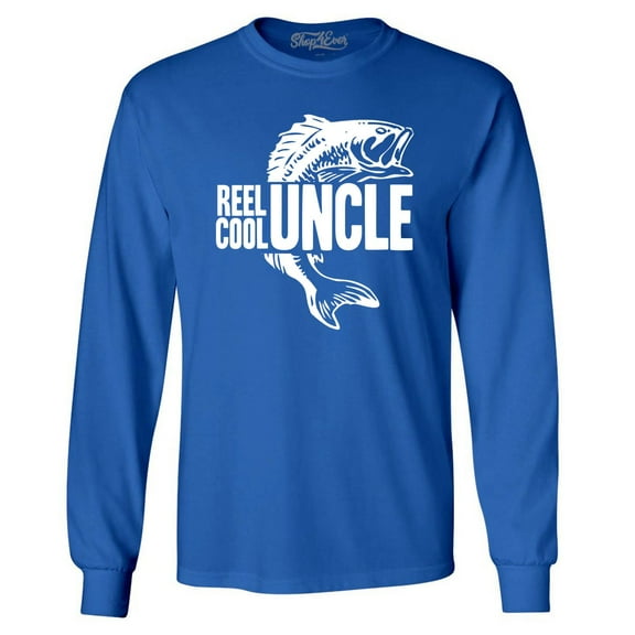Shop4Ever Men's Reel Cool Uncle Long Sleeve Shirt XX-Large Royal Blue