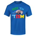 thumbnail image 1 of Shop4Ever Men's Rizz 'Em with the 'Tism Austism Neurodiversity Graphic T-shirt XXXX-Large Royal Blue, 1 of 5
