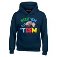 thumbnail image 1 of Shop4Ever Men's Rizz 'Em with the 'Tism Austism Neurodiversity Hooded Sweatshirt Hoodie Medium Navy, 1 of 5