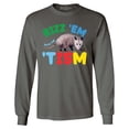 thumbnail image 1 of Shop4Ever Men's Rizz 'Em with the 'Tism Austism Neurodiversity Long Sleeve Shirt Small Charcoal, 1 of 5