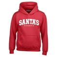 thumbnail image 1 of Shop4Ever Men's Santa's Favorite Varsity Style Christmas Hooded Sweatshirt Hoodie Small Red, 1 of 5