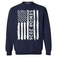 thumbnail image 1 of Shop4Ever Men's Senior 2026 American Flag Crewneck Sweatshirt Large Navy, 1 of 5