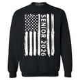 thumbnail image 1 of Shop4Ever Men's Senior 2026 American Flag Crewneck Sweatshirt X-Large Black, 1 of 5