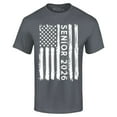 thumbnail image 1 of Shop4Ever Men's Senior 2026 American Flag Graphic T-shirt Medium Charcoal, 1 of 5