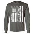 thumbnail image 1 of Shop4Ever Men's Senior 2026 American Flag Long Sleeve Shirt XX-Large Charcoal, 1 of 5