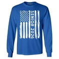 thumbnail image 1 of Shop4Ever Men's Senior 2026 American Flag Long Sleeve Shirt XX-Large Royal Blue, 1 of 5