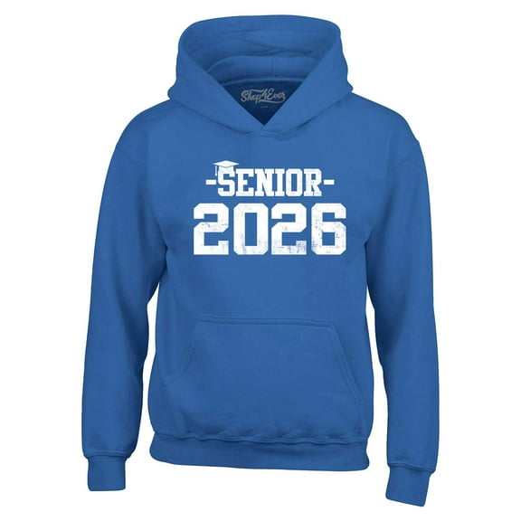 Shop4Ever Men's Senior 2026 Graduation Hooded Sweatshirt Hoodie Medium Royal Blue