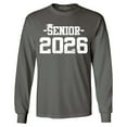 thumbnail image 1 of Shop4Ever Men's Senior 2026 Graduation Long Sleeve Shirt X-Large Charcoal, 1 of 5