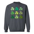 thumbnail image 1 of Shop4Ever Men's Shamrock Green Clovers St. Patrick's Day Crewneck Sweatshirt Medium Charcoal, 1 of 5