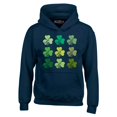 thumbnail image 1 of Shop4Ever Men's Shamrock Green Clovers St. Patrick's Day Hooded Sweatshirt Hoodie XX-Large Navy, 1 of 5