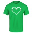 thumbnail image 1 of Shop4Ever Men's Shamrock Heart St. Patrick's Day Graphic T-shirt X-Large Irish Green, 1 of 5