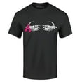thumbnail image 1 of Shop4Ever Men's Skeleton Hands Breast Cancer Awareness Graphic T-shirt XXX-Large Black, 1 of 5