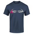 thumbnail image 1 of Shop4Ever Men's Skeleton Hands Breast Cancer Awareness Graphic T-shirt XXX-Large Navy, 1 of 5