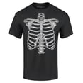 thumbnail image 1 of Shop4Ever Men's Skeleton Ribcage Skull Halloween Costume Graphic T-shirt XXX-Large Black, 1 of 5
