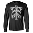thumbnail image 1 of Shop4Ever Men's Skeleton Ribcage Skull Halloween Costume Long Sleeve Shirt 3XL Black, 1 of 5